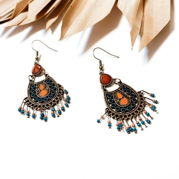 Gypsy style earrings #538  - Picture 5 of 7